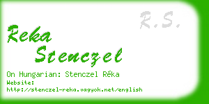 reka stenczel business card